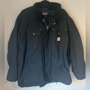 Black Carhartt Relaxed Fit Zip Up Jacket